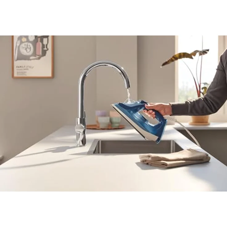 GROHE Blue Pure BauCurve Starter Kit, Wasserfilter mit C-Auslauf und separatem Griff, chrom – Bild 7