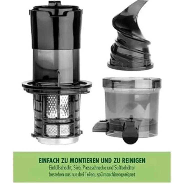 Gastroback Entsafter 40146 Vita Fresh Slow Juicer, 200 W - mit extra großem Einfüllschacht, kraftvollem Motor und hoher Saftausbeute – Bild 3