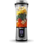 Ninja Blast Tragbarer Mixer & Smoothie Maker, 530ml Becher mit Auslaufsicherem Deckel & Trinköffnung, Leistungsstark, Kabellos & Wiederaufladbar, Zerkleinert Eis & Gefrorenes Obst, Schwarz, BC151EUBK