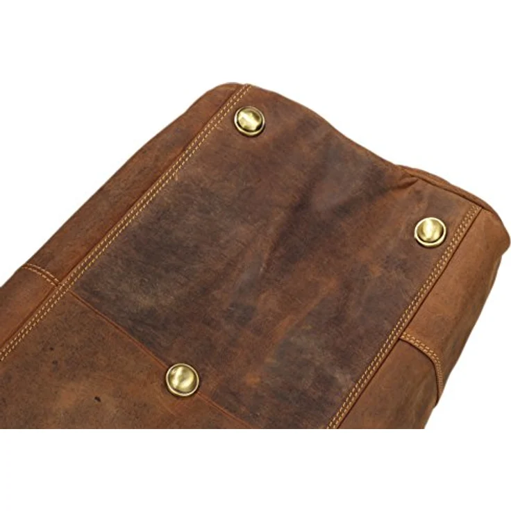 Greenburry Vintage Reisetasche, 100% Leder, 42 cm x 23 cm x 38 cm, braun – Bild 4