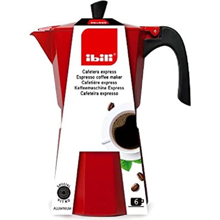 IBILI - Express-Kaffeekocher Bahia Roja, 9 Tassen, 450 ml, Aluminium – Bild 2