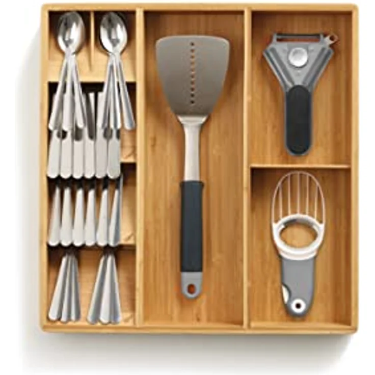 Joseph Joseph DrawerStore Besteck, Küchenutensilien und Kochutensilien Gadget Zubehör Organizer, in Schublade Lagerung - Bambus – Bild 4
