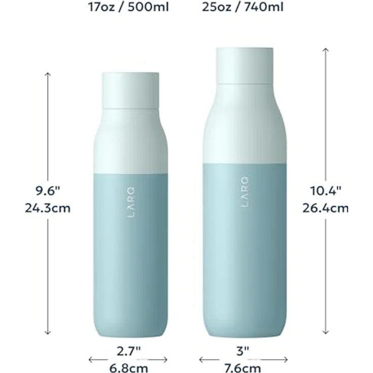 LARQ Trinkflasche selbstreinigend PureVis isoliert 740 ml Seaside mint – Bild 9