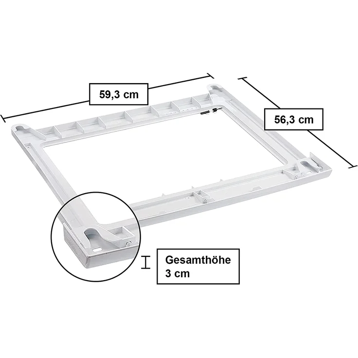 Siemens WZ11410, Wäschetrockner-Verbindungssatz, Maße 595 x 550 x 40 mm, für T24 und T20-2 – Bild 5