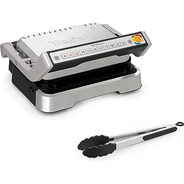 Tefal Kontaktgrill GC773D OptiGrill 2-in-1 mit Grillzange, 2100 W, 9 Auto-Programme, aufklappbar, intelligenter Grill & BBQ – Bild 2