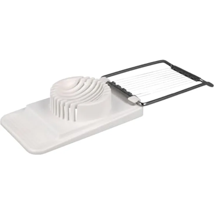 EUROHOME Eierschneider - Eierteiler - Küchenschneider 14 x 8 cm mit 10 Schneidedrähten - Eier Schneider mit Draht aus Edelstahl - Lebensmittelschneider für müheloses Schneiden von Eiern und mehr