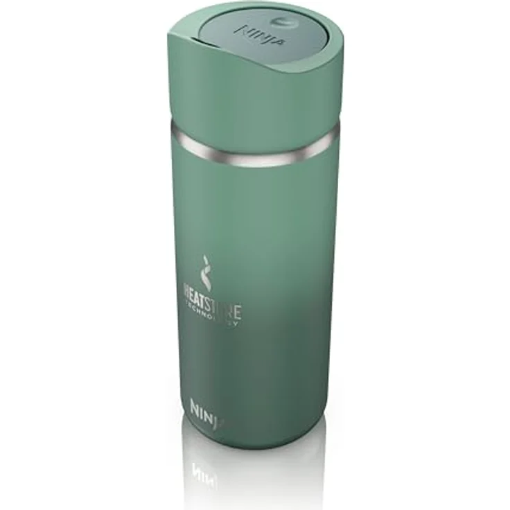 Ninja 400 ml Sip Perfect Thermosflasche für Heißgetränke, BPA-frei, spülmaschinenfest, auslaufsicher, grün, DW1603EUUKGN – Bild 1
