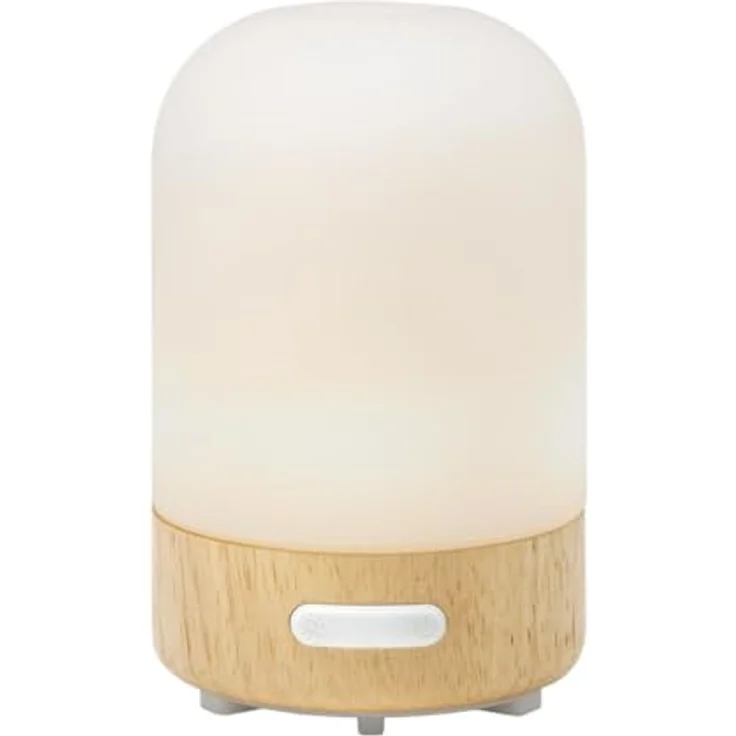 Baldini Duftlampe Taowell Natura Mini, Ultraschallvernebler mit Echtholzelement und farbwechselndem Licht, inkl. Naturduft Feelfreude – Bild 1