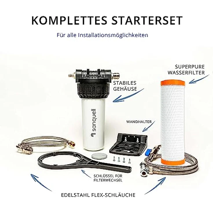 Premium Untertisch Wasserfilter, 8 Liter/Minute, entfernt 100 Schadstoffe, hohe Kapazität, kein separater Wasserhahn nötig, nachhaltiges Design, Made in Germany – Bild 3