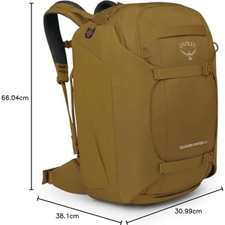 Osprey Sojourn Reiserucksack 44 cm, braun, aus 100% Nylon, 37 x 27 x 44 cm – Bild 15