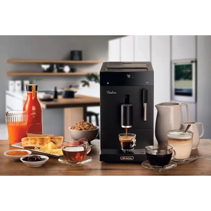 Ariete 1452 Diadema Kaffeevollautomat, 1350W, 19 bar Druck, für Kaffee, Amerikaner und Heißwasser, Cappuccino Gerät, LED-Display, verstellbarer Auslauf, schwarz – Bild 5