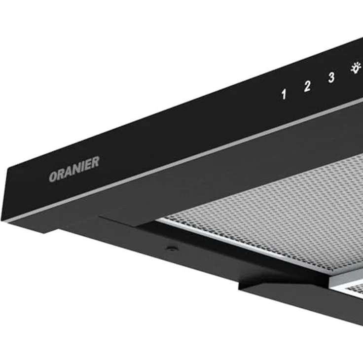 Oranier Einbau Dunstabzugshaube 90 cm - Abluft Abzugshaube mit ausziehbarer Glasblende - Touch Control mit 3 Leistungsstufen - Dunsthaube FLA690 – Bild 2