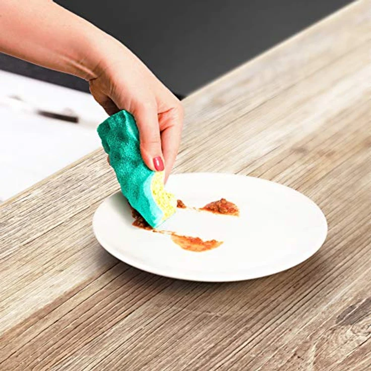 Vileda Glitzi Always Clean 2 Schleifschwämme, Gelb/Grün – Bild 5