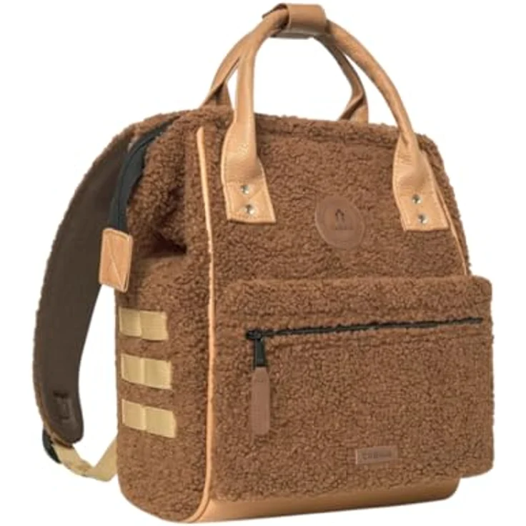 Cabaia Adventurer Fleece Small City Rucksack, 32 cm, braun, 100% Polyester, 23 cm x 13 cm – Bild 7