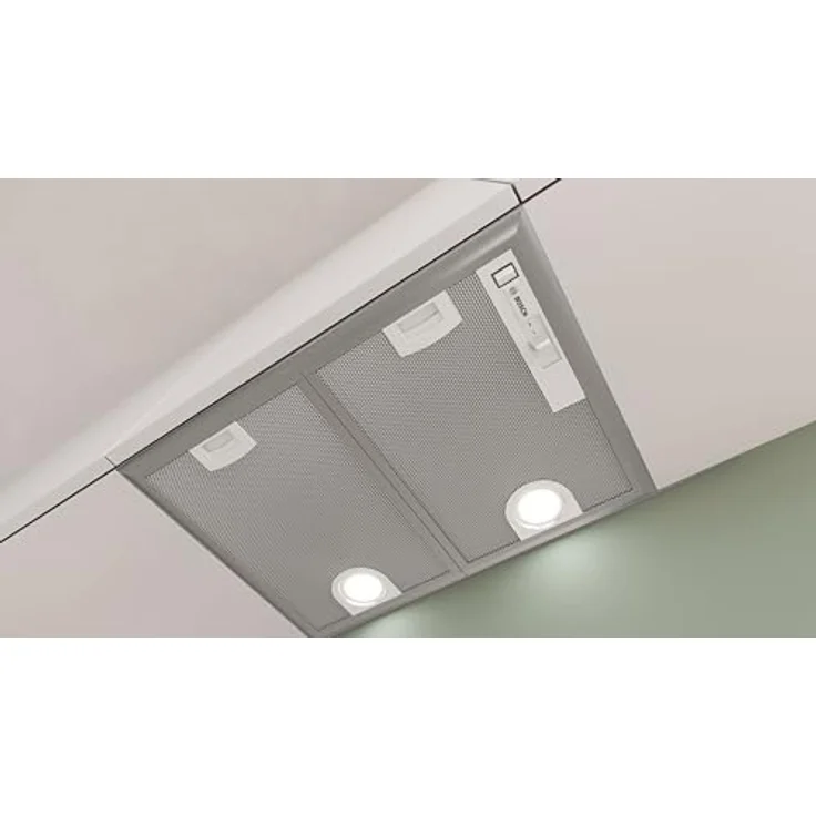 Bosch DHL555BM Serie 4 Lüfterbaustein, 53 cm, Abluft- und Umluftbetrieb, LED-Beleuchtung, spülmaschinengeeignete Metallfettfilter, Silber Metallisch – Bild 5