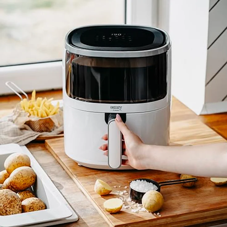 Camry Heißluftfritteuse CR 6313, Airfryer, Backofen, 12 Programme, 5 Liter, weiß – Bild 7