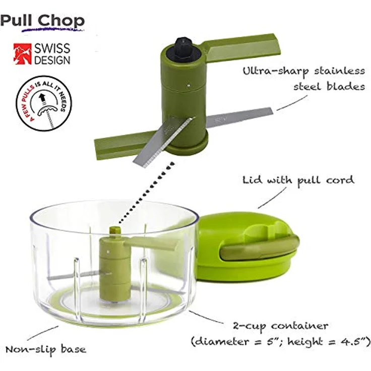 KUHN RIKON 27412 Pull Chop Universalhacker gross, grün, Plastic – Bild 2