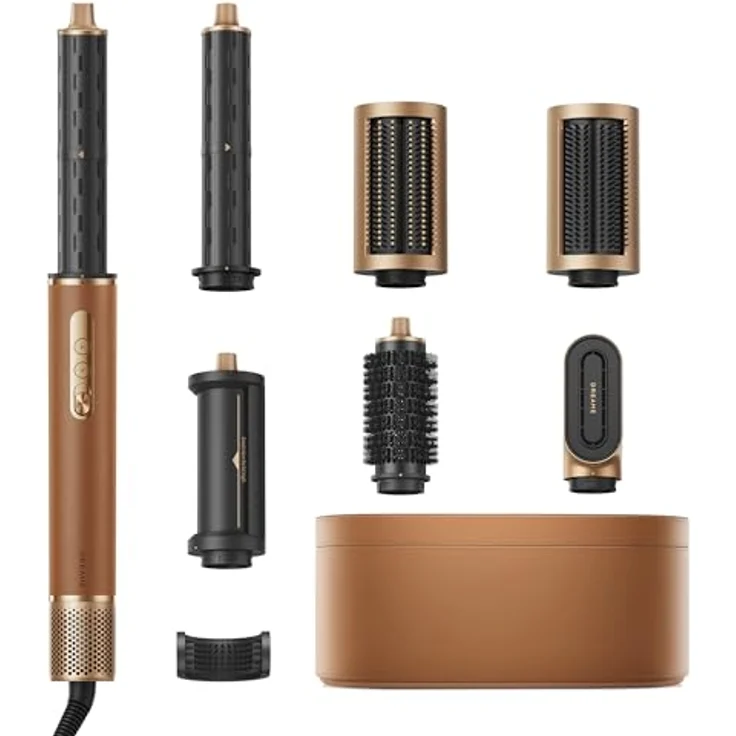 DREAME AirStyle Pro, 7-in-1-Hairstyler, Schnelltrocknend, 2 Lockenaufsätze, Volumen für das Haar, glättende Bürste, Frizz-Reduzierung, Lederset, Airflow-Styling – Bild 1