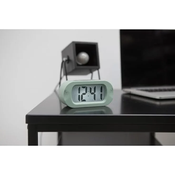 Karlsson Wecker Gummy, Alarmwecker in Grün, kompakt und tragbar, 14x7x5cm aus Silikon für Schlafzimmer – Bild 3