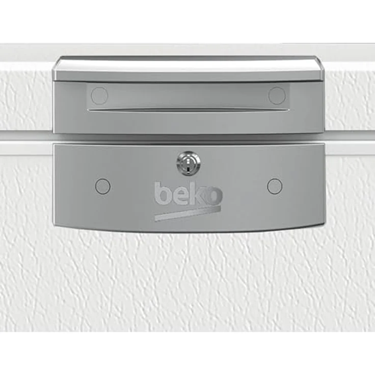 Beko HSM22340 Gefriertruhe, 230 l Nutzvolumen, 2 Gefriergutkörbe, LED-Anzeige, abschließbar, Innenbeleuchtung, Weiß – Bild 4