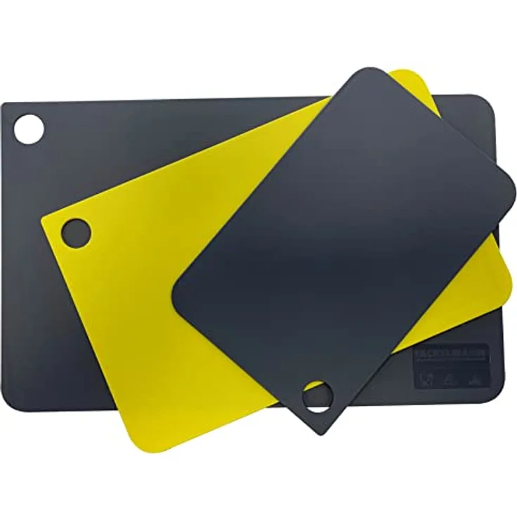 Fackelmann 3er Set Schneidebretter aus flexiblem Kunststoff (39286)