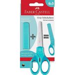 181554 4005401815549 Faber-Castell - 181554 Schulschere Grip, Türkis
