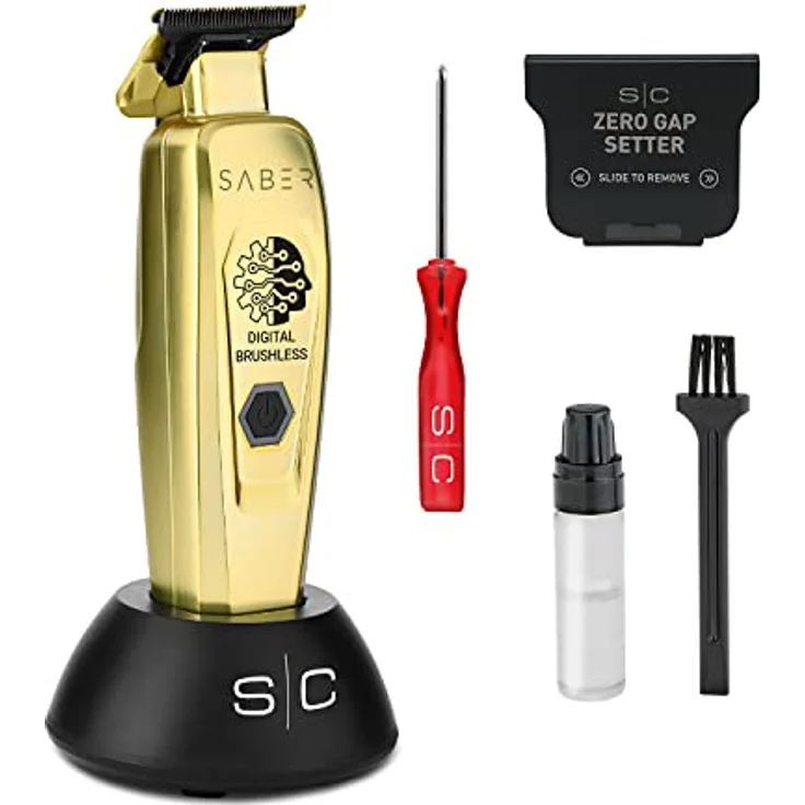 STYLECRAFT Professioneller Herren-Haarschneider Saber mit Bürstenlosem Motor, 180 Minuten Autonomie (Gold) – Bild 1