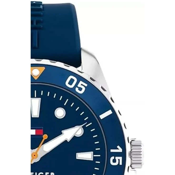 Tommy Hilfiger Quarzuhr KIDS 1720047, Armbanduhr für Mädchen und Jungen, analog, blau, silberfarben, wasserdicht bis 10 bar, Edelstahl-Gehäuse, Silikon-Armband – Bild 6