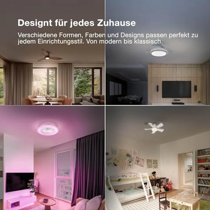 Osram LED-Deckenventilator, White, 21 W, 1.200 lm, dimmbar, Farbtemperatur 3000/4000/6500 K, Fernbedienung enthalten – Bild 3