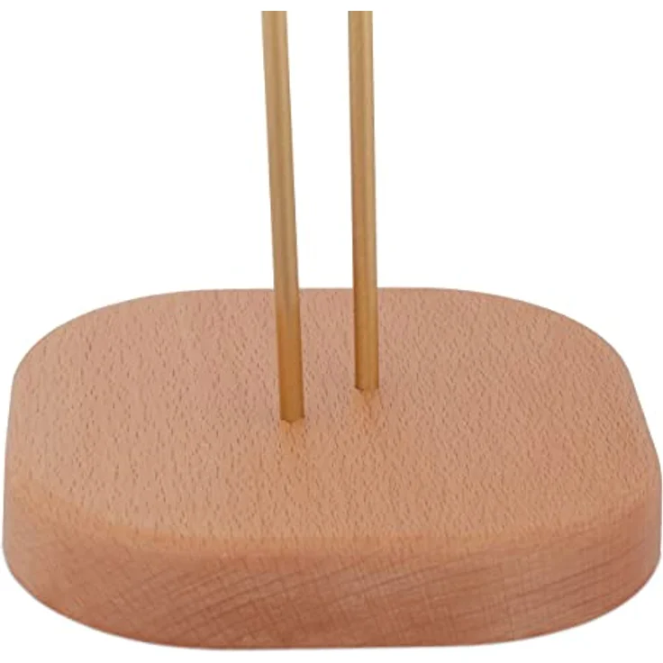 relaxdays Küchenrollenhalter aus Holz & Messing, freistehender Küchenpapierständer in Natur und Gold, sicherer Stand und dekorativer Materialmix – Bild 7