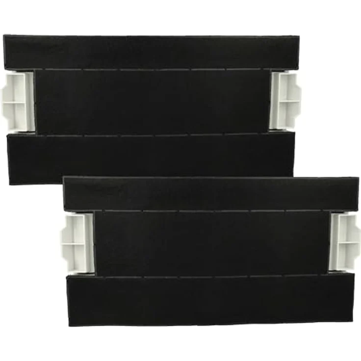 vhbw 2x Aktivkohlefilter kompatibel mit Neff D4972X0/05, D4982X0, D4983X0MC/01, D4972X0/04 - ersetzt LZ45500, DHZ4550, DHZ4555, schwarz, 39,8 x 19,6/17,4 x 2,9 cm – Bild 1