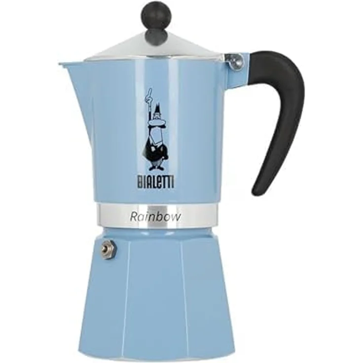 Bialetti Espressokocher Rainbow für 6 Tassen, Blau, Espressokanne – Bild 2