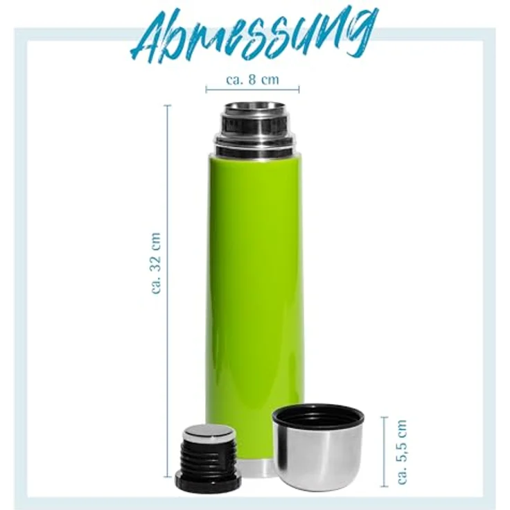 Gräwe Isolierflasche mit Messer THERMOHOME, 1 l, grün – Bild 4