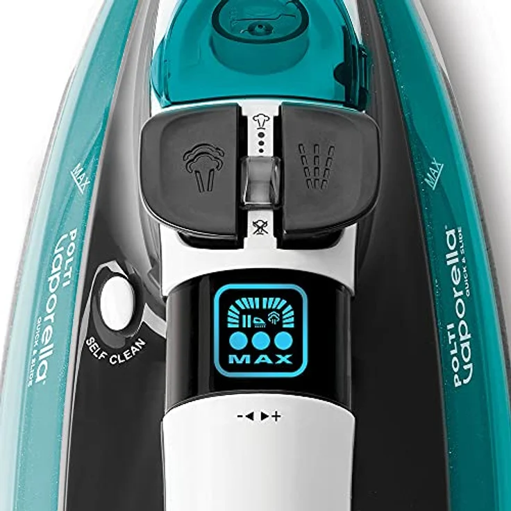 Polti Iron PLEU0253 Vaporella Quick & Slide QS220 Steam Iron, 2400 W, Water tank capacity 350 ml, Cont, Bügeleisen, Grün, Weiss – Bild 4