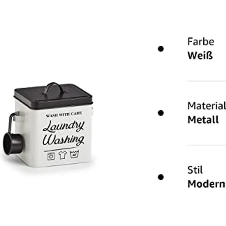 HTI-Living Waschpulver-Box, Metall Laundry Waschmittelbox - Preisvergleich – Bild 4