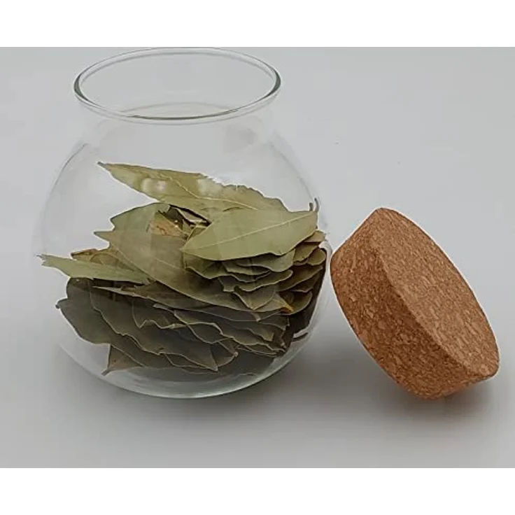 gouveo 6er Set Vorratsglas 600 ml "Kugel", rundes Borosilikatglas mit Korkverschluss, luftdicht und dekorativ – Bild 3
