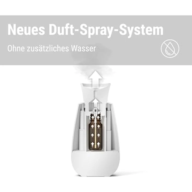 Stadler Form Aroma Diffuser Ella, intelligentes Duft-Spray-System für ätherische Öle, kabellos, mit Licht-Sensor, schwarz – Bild 4