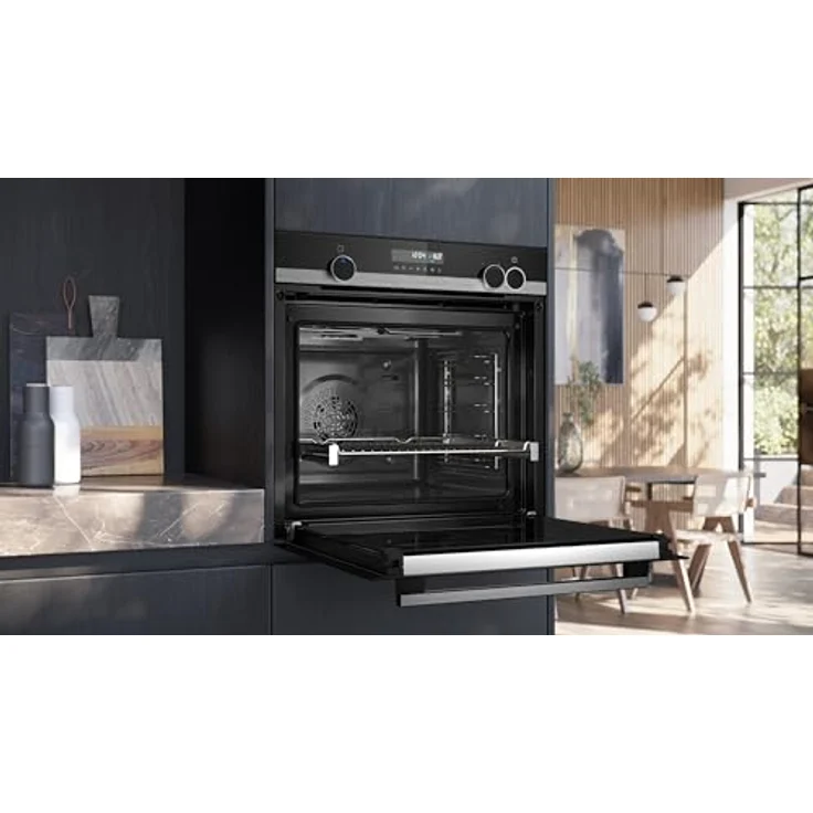 Siemens iQ500 Einbau-Backofen mit Dampfunterstützung, 60 x 60 cm, Edelstahl, HR578GFS7F - Air fry: die gesündere Art zu Snacken. – Bild 5