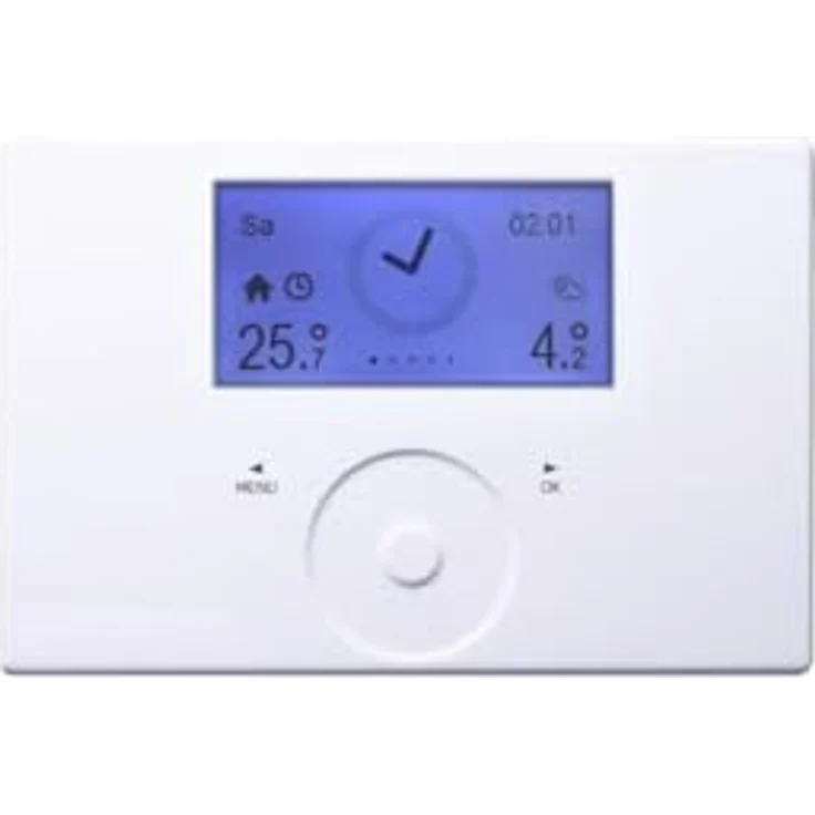 Stiebel Eltron FET 234723, digitale Fernbedienung mit Thermostatfunktion für Wärmepumpenmanager, integriertes Matrixdisplay zur Steuerung von Kühl- und Heizbetrieb – Bild 1