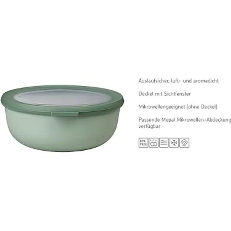 Mepal Multischüssel Cirqula 2000 ml, Plastik, Nordic Blush, 19.2 x 11.5 cm – Bild 5