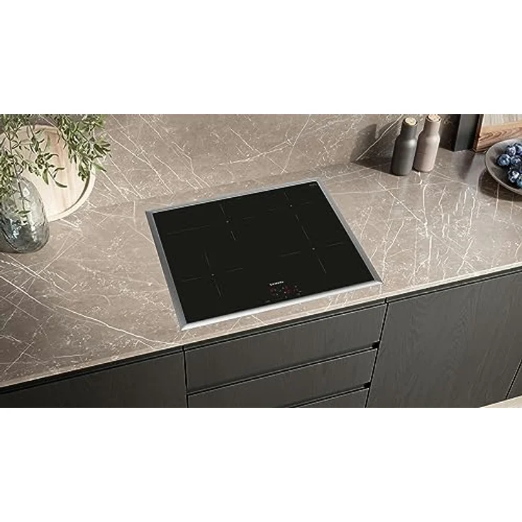 Siemens EI645CFB6E iQ300, Induktionskochfeld, 60 cm, herdgesteuert, Schwarz, Mit Rahmen aufliegend, powerBoost, powerInduktion - schneller, sauberer und sicherer kochen, Timer – Bild 3