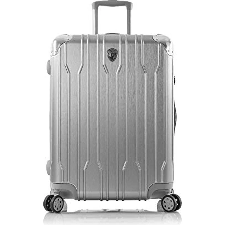 Heys Hartschalen-Trolley Xtrak, 66 cm, 4 Rollen, Reisegepäck Koffer mittel groß TSA Schloss Volumenerweiterung, Metall-Look – Bild 4
