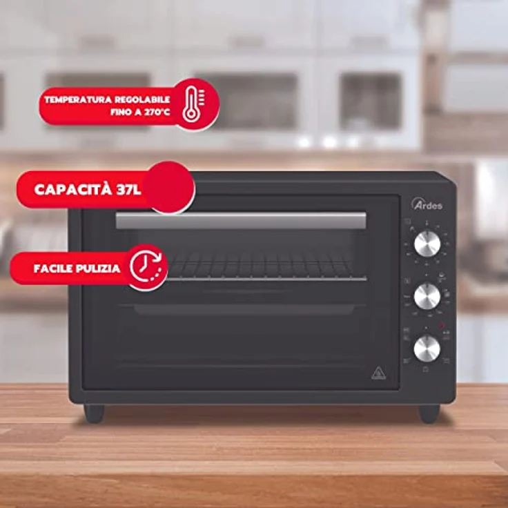 ARDES - AROVEN371 37 Liter Elektrobackofen mit Umluft für professionelles Kochen - Kompakt, smart und multifunktional, ideal für ein Rundum-Küchenerlebnis – Bild 5