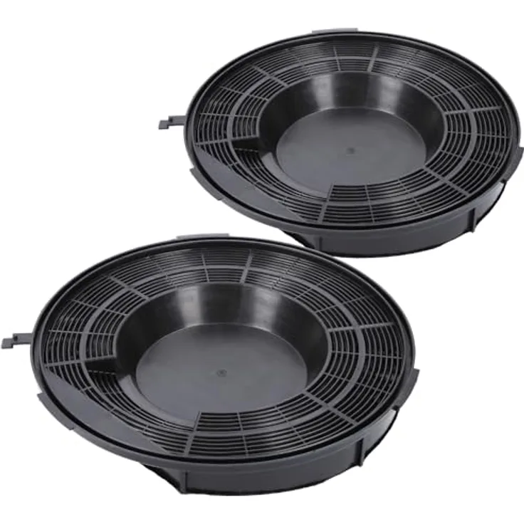 McFilter | 2x Aktivkohlefilter Ø240mm Type28 für Dunstabzugshaube Alternative für Elica Typ28, Gorenje 127033, Amica 1000661, AEG MCFE08, Electrolux 9029800522 9029793727 E3CFE28, Candy 91941349, grau, Made in EU, hohe Filterleistung