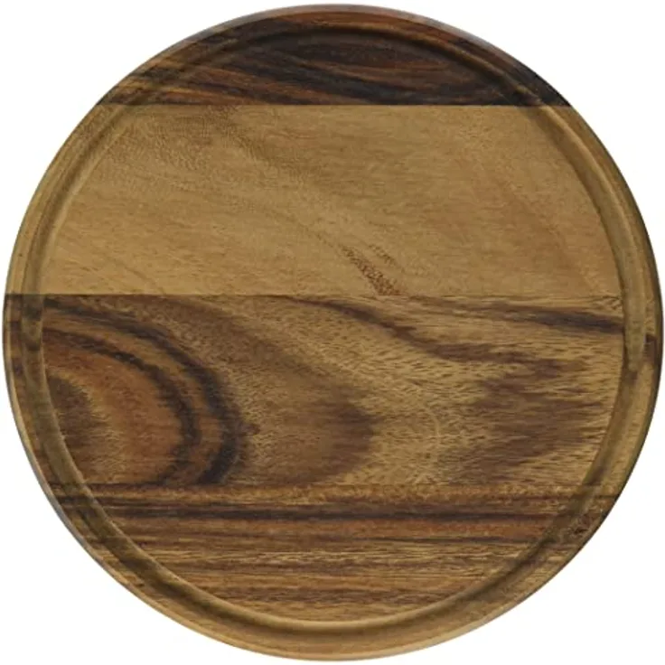 Zassenhaus Steakplatte, akazie Ø 25 cm, Holz, Braun, 2.6 x 25.8 x 26 cm