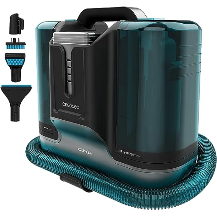 Cecotec Conga Carpet&Spot Clean Liberty, Mehrzweck-Polsterreiniger mit 150 W, 30 Min Akkulaufzeit, 2 abnehmbaren Behältern für sauberes und schmutziges Wasser – Bild 1