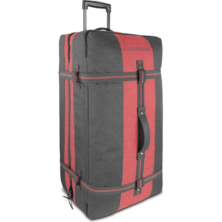 Normani Aurori 125, Koffer Reisetasche mit 125 l Volumen, grau, kompressionsriemen und getrenntem Hauptfach
