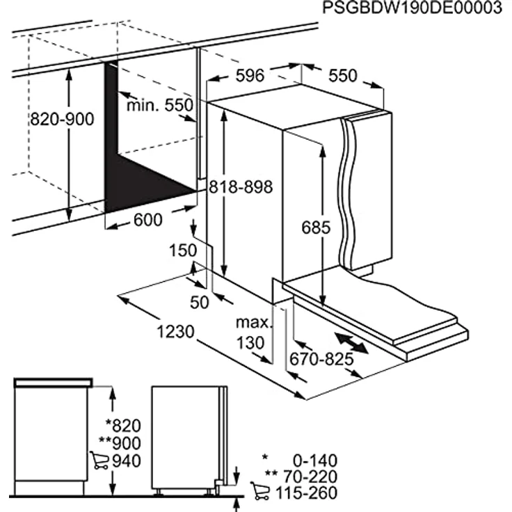 AEG FSE7470AP, Geschirrspüler, C, Geräuschemissionsklasse B, Geräuschemissionen 42 Dezibel – Bild 19