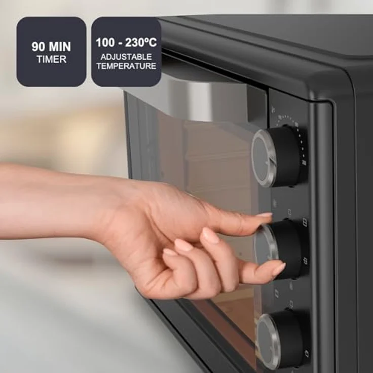 Black+Decker BXOV6000E, Minibackofen mit 60 l, 15 Garfunktionen, 2000 W, Schwarz – Bild 4