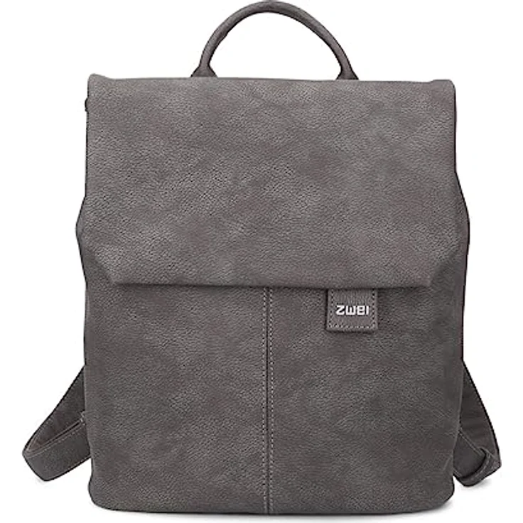 Zwei Mademoiselle.M City Rucksack, 29 cm, grau, aus 100% Polyurethan, kompakt und modern – Bild 1